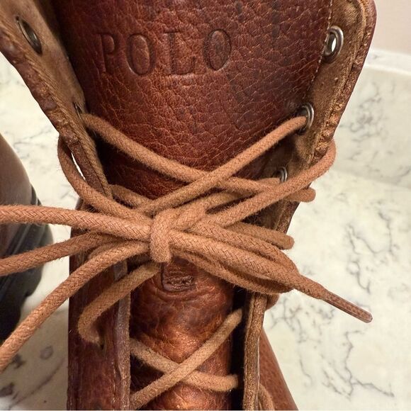 Polo by Ralph Lauren Udal Men's Brown leather and Black duck Boots - Picture 2 of 12